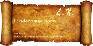 Lindenbaum Nóra névjegykártya